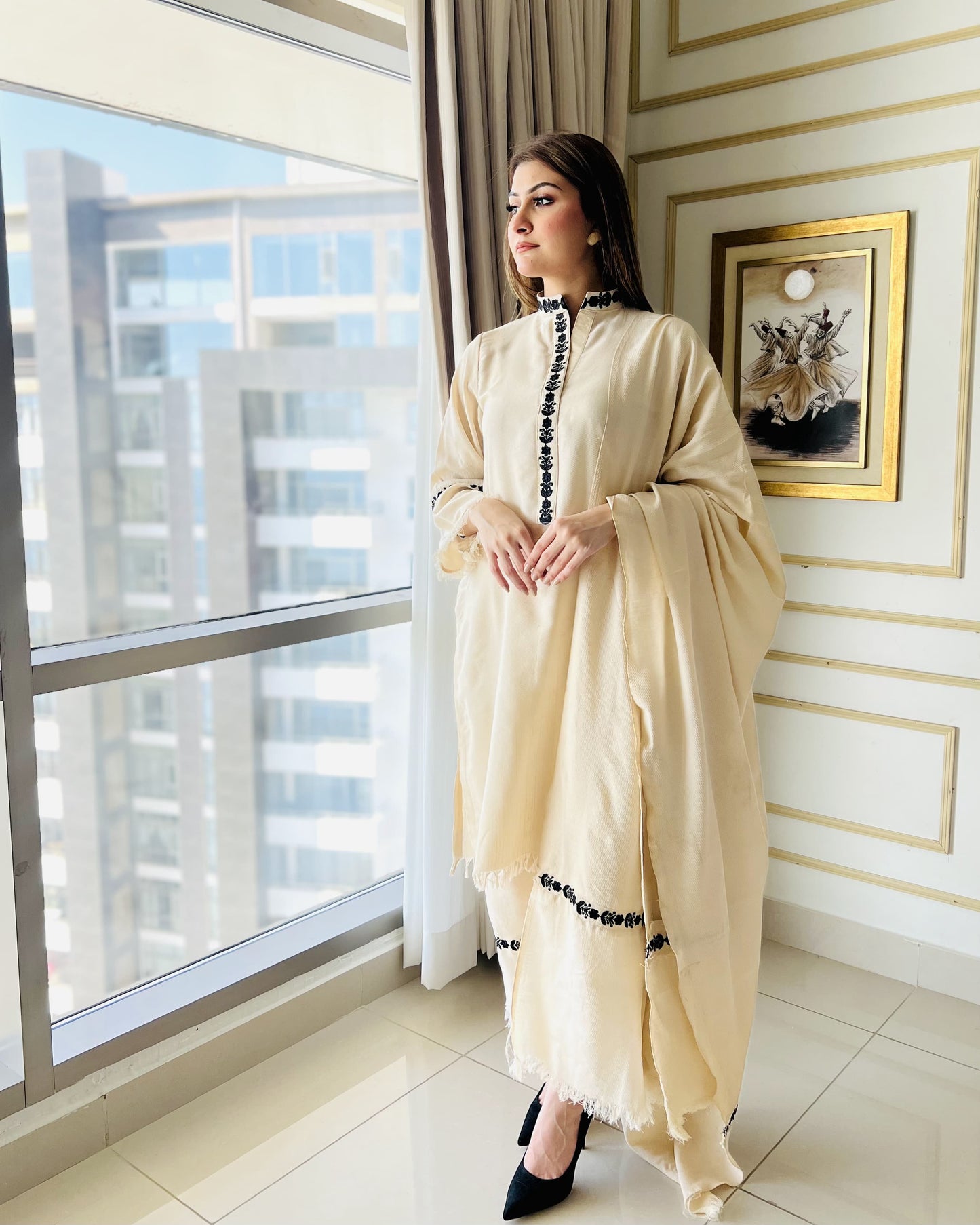 Moon Pearl Embroidered 3 Piece Stitched