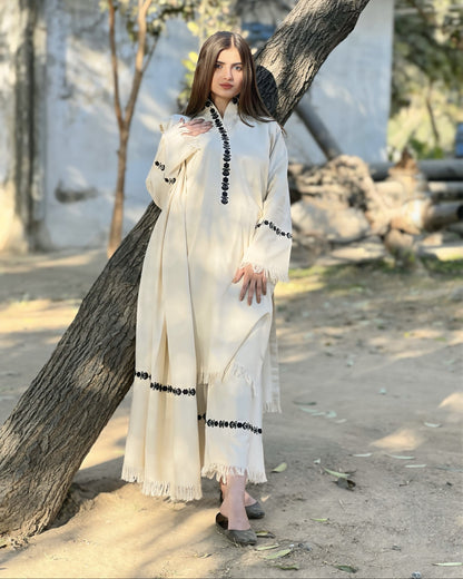 Moon Pearl Embroidered 3 Piece Stitched